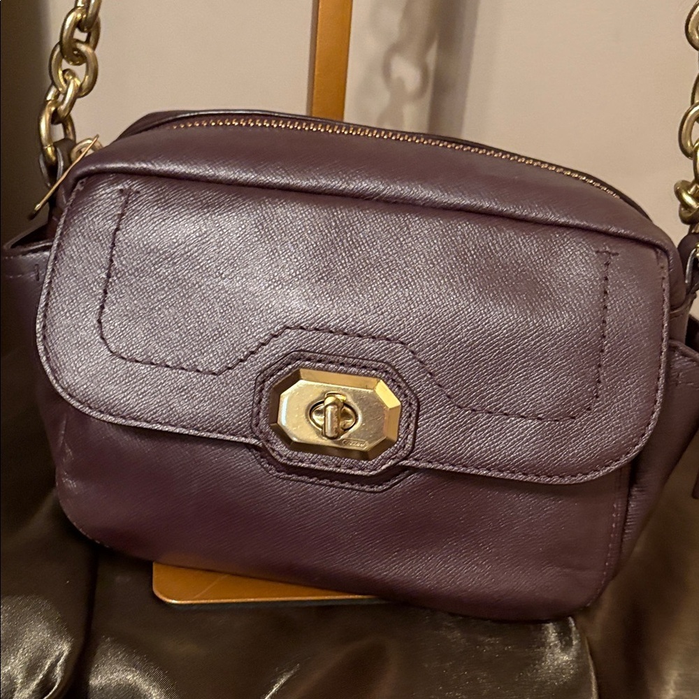 Coach Campbell Turnlock Leather Camera bag